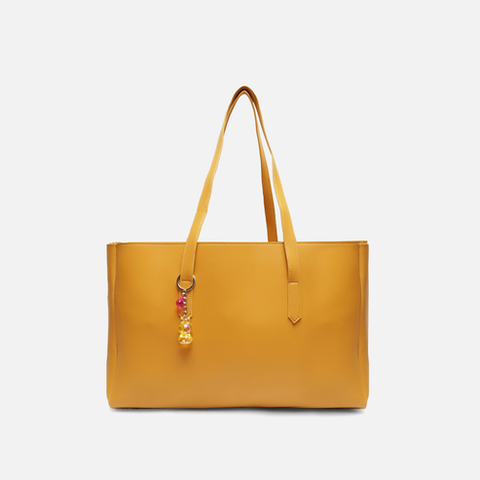 Basic yellow tote bag