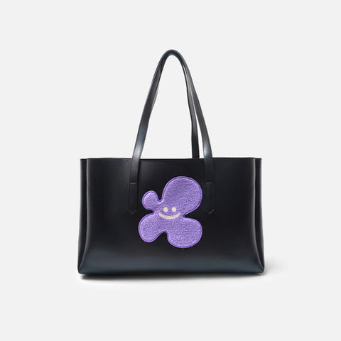 Lilac black tote