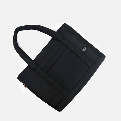 Black puffy tote