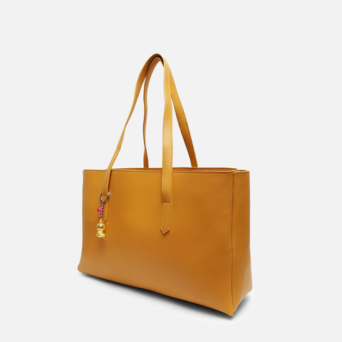 Basic yellow tote bag