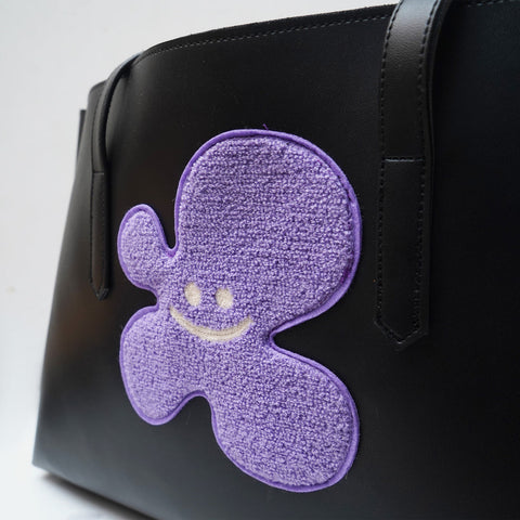 Lilac black tote