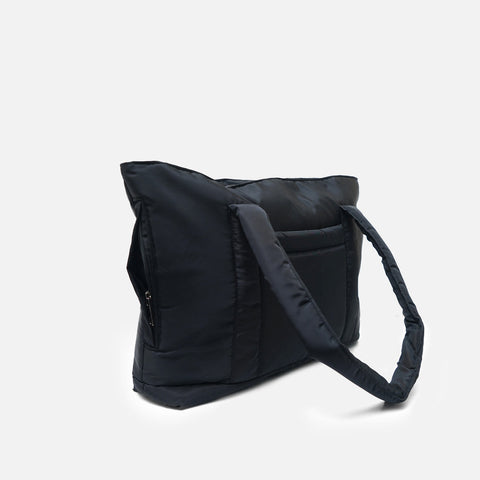 Black puffy tote