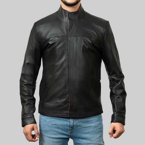 Andrew Men’s Black Leather Jacket