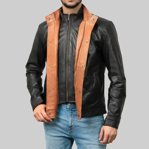 Andrew Men’s Black Leather Jacket