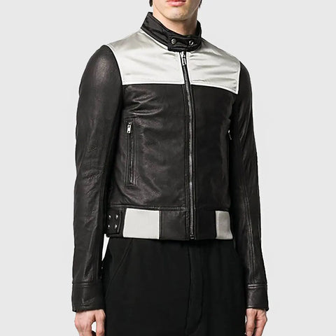Marcel Men’s Black Leather Biker Jacket