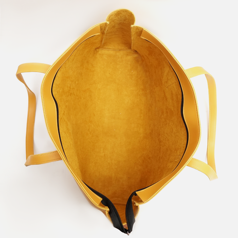 Basic yellow tote bag